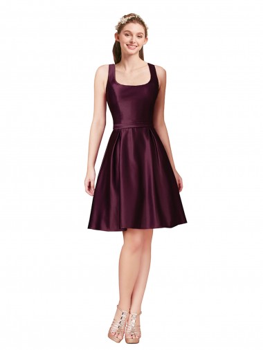Discount Sleeveless V-Back A-Line Bateau Neck Prom Dress Canada