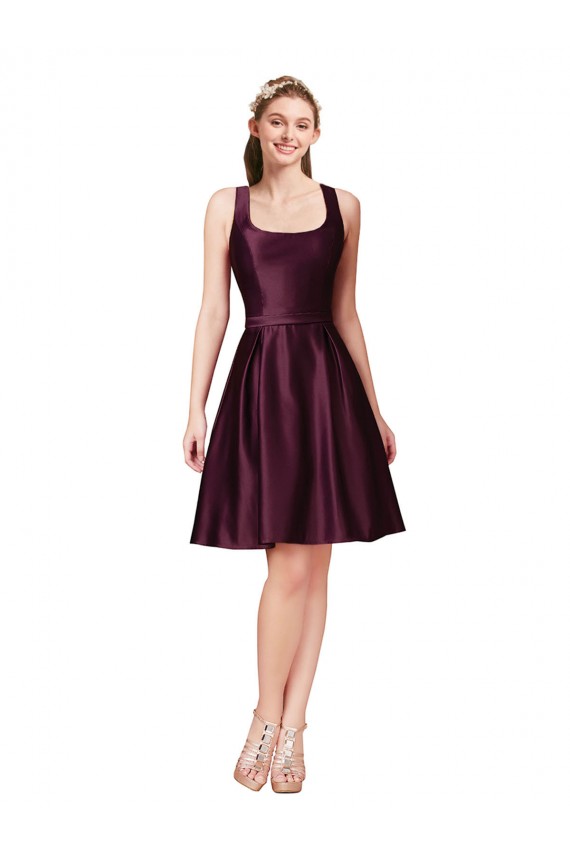 Discount Sleeveless V-Back A-Line Bateau Neck Prom Dress Canada