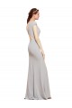 Discount Sleeveless Dark Navy Open Back A-Line Boat Neck Prom Dress Canada