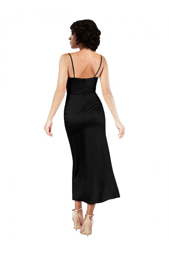 Discount Sleeveless Black A-Line Spaghetti Straps Prom Dress Canada