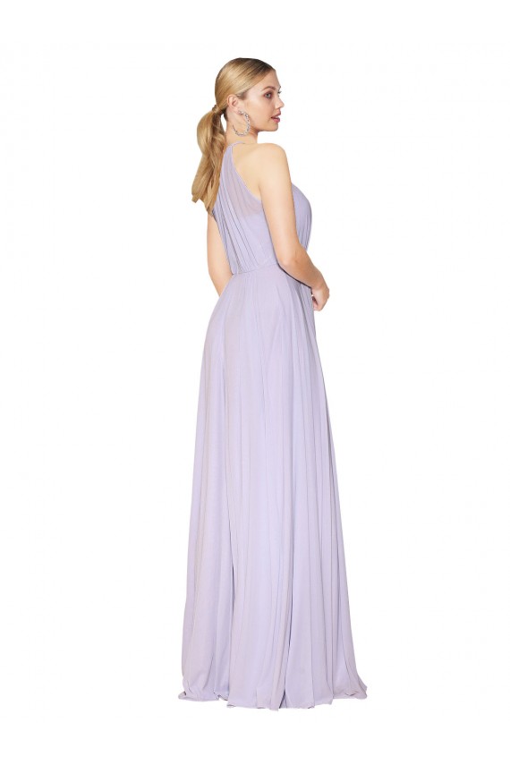 Discount Sleeveless Lilac A-Line Halter Neck Prom Dress Canada