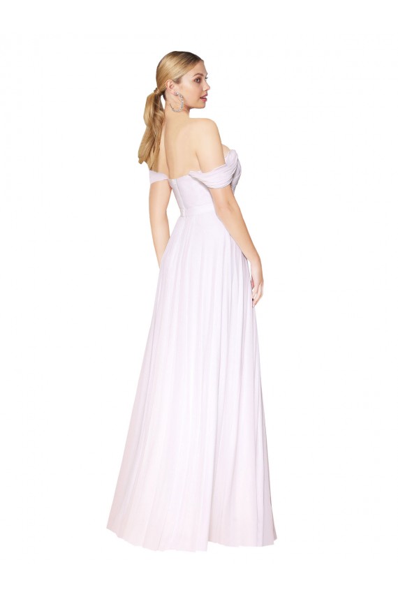 Discount Sleeveless White A-Line Off the Shoulder Prom Dress Canada