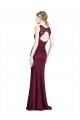 Discount Sleeveless Burgundy Gold Keyhole Back A-Line Illusion Neck Prom Dress Canada