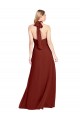 Discount Sleeveless Burgundy Open Back A-Line Halter Neck Prom Dress Canada