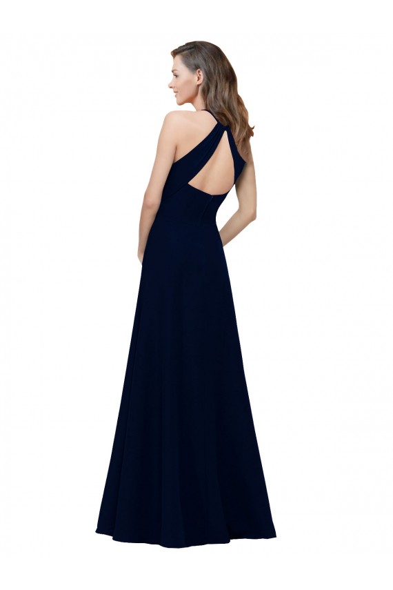 Discount Sleeveless Dusty Pink Keyhole Back A-Line Jewel Neck Prom Dress Canada