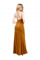 Discount Sleeveless Gold Criss Cross Open Back A-Line Halter Neck Prom Dress Canada