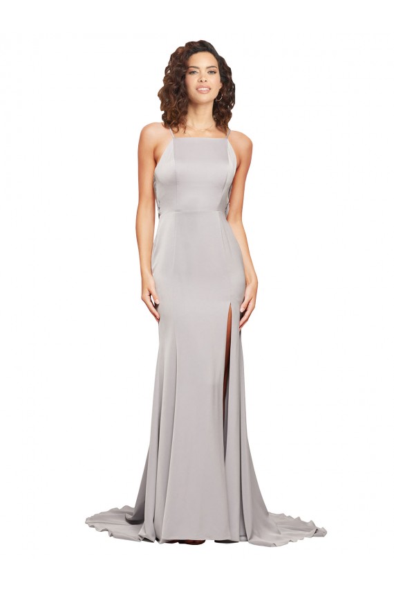 Discount Sleeveless Low Back A-Line High Neck Prom Dress Canada