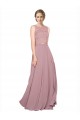 Discount Sleeveless A-Line Illusion Neck Black Tie Prom Dress Canada