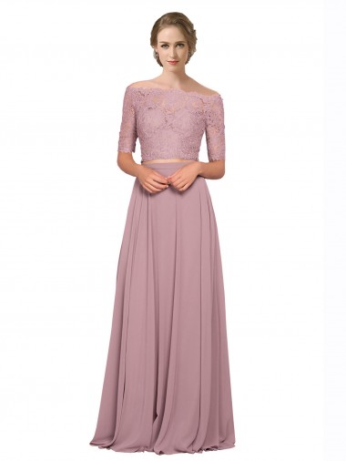 Discount Short Sleeves A-Line Off the Shoulder Prom Dress Canada