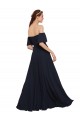Discount Sleeveless Dark Navy Off the Shoulder Prom Dress Canada