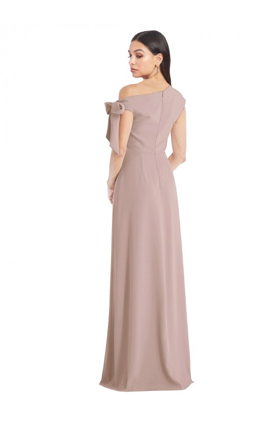 Discount Sleeveless Dusty Pink A-Line Off the Shoulder Prom Dress Canada