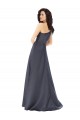 Discount Sleeveless Slate Grey A-Line Satin One Shoulder Prom Dress Canada