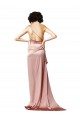 Discount Sleeveless Dusty Pink Open Back A-Line One Shoulder Prom Dress Canada