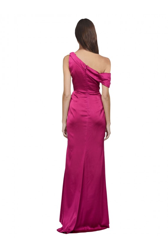 Discount Sleeveless Fuchsia A-Line One Shoulder Prom Dress Canada