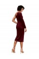 Discount Long Sleeves Burgundy A-Line One Shoulder Black Tie Prom Dress Canada