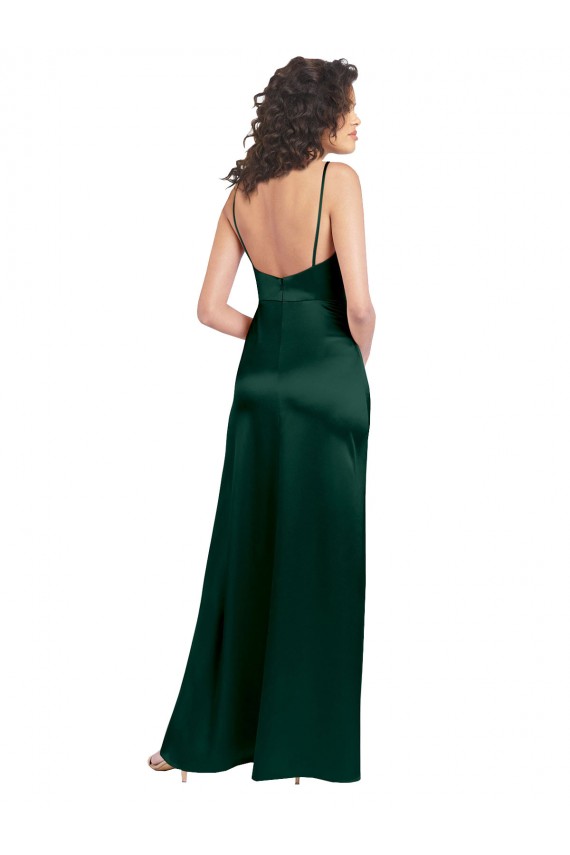 Discount Sleeveless Hunter Open Back A-Line Scoop Neck Prom Dress Canada