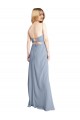 Discount Sleeveless Smoke Blue Criss Cross Open Back A-Line Square Neck Prom Dress Canada