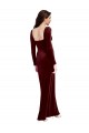 Discount Long Sleeves Burgundy Low Back A-Line Spaghetti Straps Prom Dress Canada