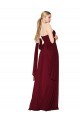 Discount Sleeveless Burgundy A-Line Soft Chiffon Sweetheart Prom Dress Canada
