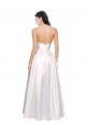 Discount Sleeveless White Low Back A-Line Strapless Prom Dress Canada