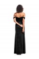 Discount Sleeveless Black A-Line Strapless Stretch Velvet Prom Dress Canada