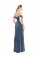 Discount Sleeveless Dusty Blue A-Line Strapless Stretch Velvet Prom Dress Canada