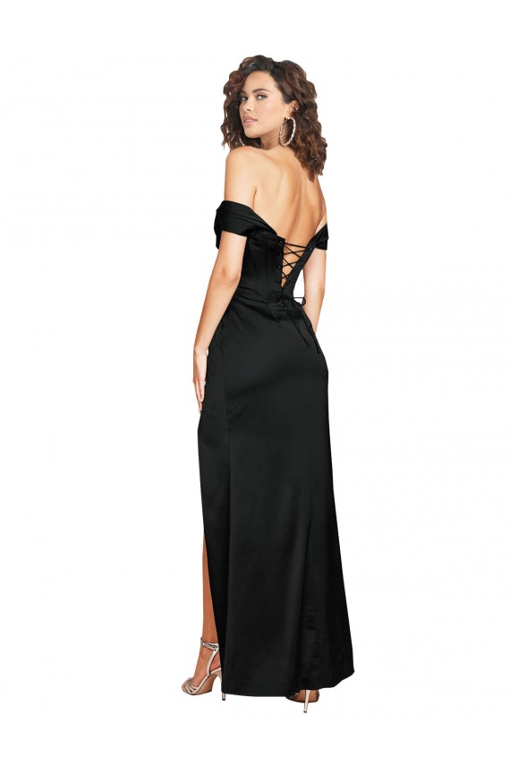 Discount Sleeveless Black Low Back A-Line Sweetheart Black Tie Prom Dress Canada