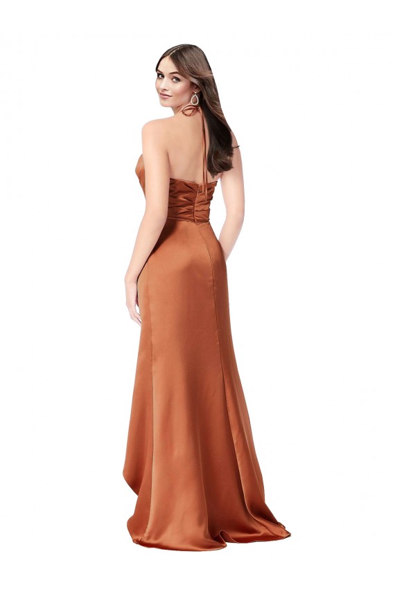Discount Sleeveless Orange Low Back A-Line Spaghetti Straps High Low Prom Dress Canada