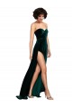 Discount Sleeveless Dark Green Low Back A-Line Sweetheart Prom Dress Canada