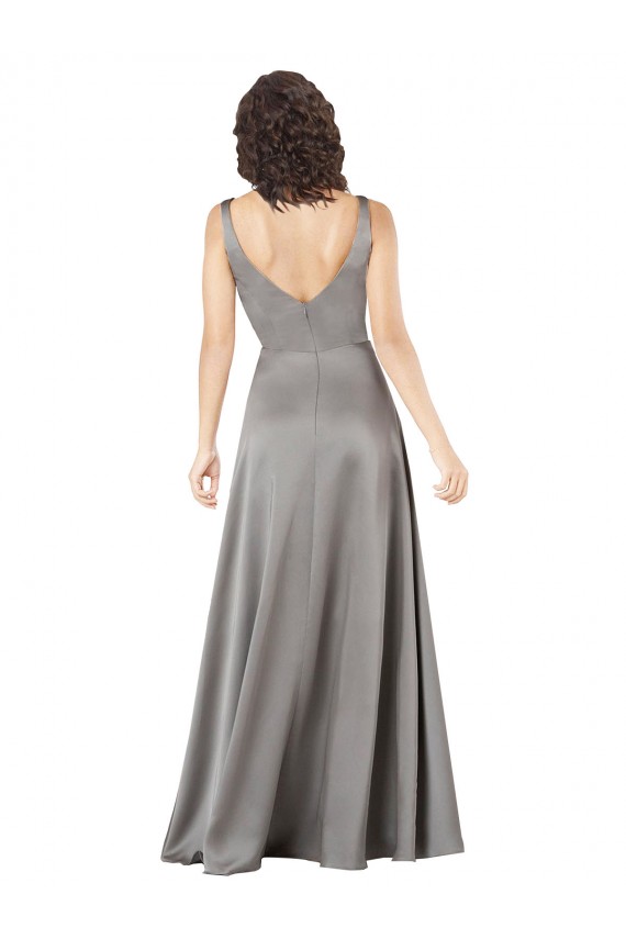 Discount Sleeveless Pearl Grey A-Line V-Neck Prom Dress Canada