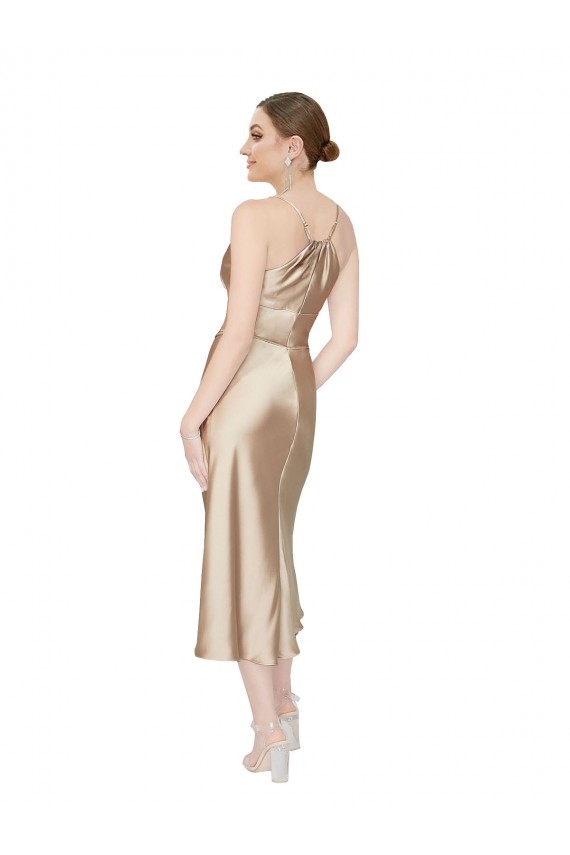 Discount Sleeveless A-Line V-Neck Silk like Satin Prom Dress Canada