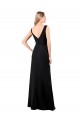 Discount Sleeveless Black V-Back A-Line V-Neck Soft Chiffon Prom Dress Canada