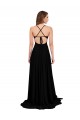 Discount Sleeveless Black Open Back A-Line V-Neck Black Tie Prom Dress Canada