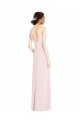 Discount Sleeveless Pink Low Back A-Line V-Neck Black Tie Prom Dress Canada