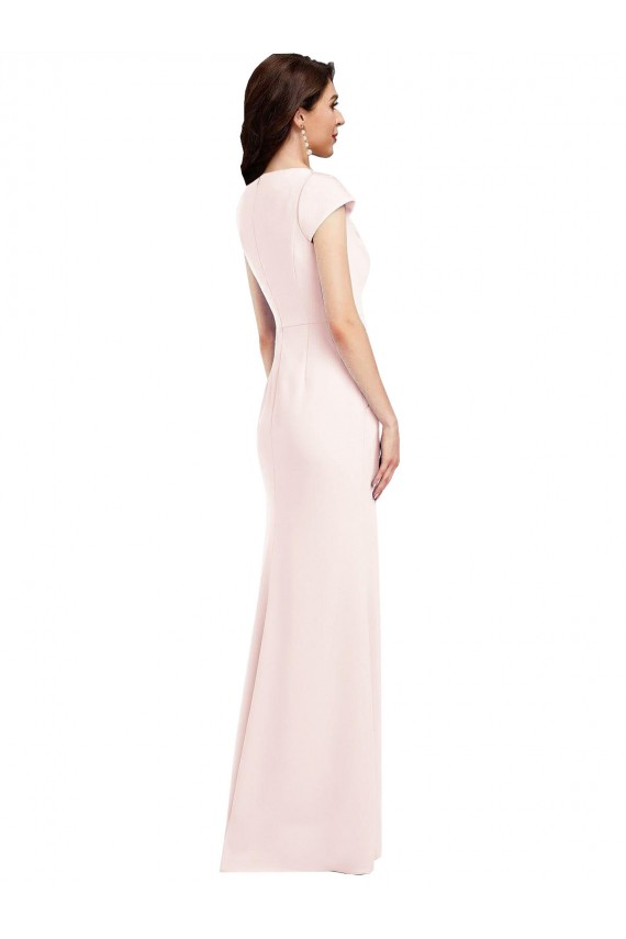 Discount Cap Sleeves Pink A-Line V-Neck Prom Dress Canada