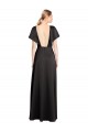 Discount Cap Sleeves Black Open Back A-Line V-Neck Prom Dress Canada