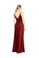 Discount Sleeveless Burgundy V-Back A-Line Spaghetti Straps Prom Dress Canada