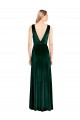 Discount Sleeveless Dark Green V-Back A-Line V-Neck Prom Dress Canada
