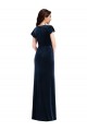 Discount Flutter Sleeves Dark Navy A-Line V-Neck Prom Dress Canada