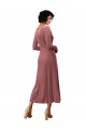 Discount Long Sleeves Cinnamon Rose A-Line V-Neck Black Tie Prom Dress Canada