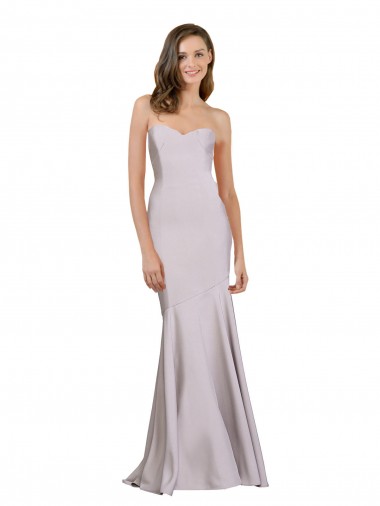 Discount Sleeveless Arctic Lilac Mermaid Strapless Prom Dress Canada