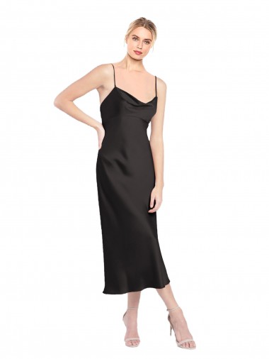 Discount Sleeveless Black Low Back A-Line Spaghetti Straps Prom Dress Canada