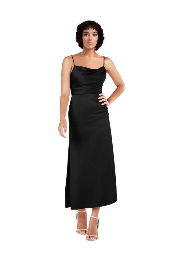 Discount Sleeveless Black A-Line Spaghetti Straps Prom Dress Canada