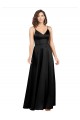 Discount Sleeveless Black V-Back A-Line V-Neck Prom Dress Canada