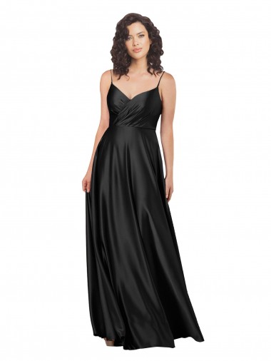 Discount Sleeveless Black Low Back A-Line V-Neck Prom Dress Canada