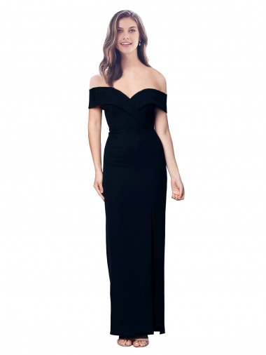 Discount Sleeveless Black Mermaid Off the Shoulder Prom Dress Canada