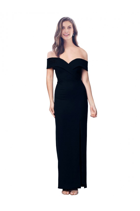 Discount Sleeveless Black Mermaid Off the Shoulder Prom Dress Canada