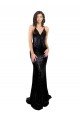 Discount Sleeveless Black Criss Cross Open Back Mermaid V-Neck Black Tie Prom Dress Canada