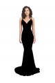 Discount Sleeveless Black Open Back Mermaid V-Neck Prom Dress Canada