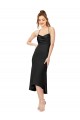 Discount Sleeveless Black Criss Cross Back Sheath Cowl Neck High Low Prom Dress Canada